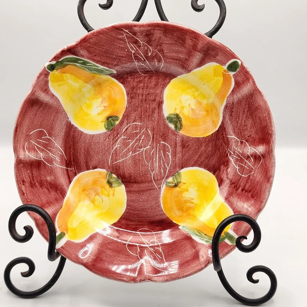 Pottery Barn Pear Ceramic Salad Plate 8.5